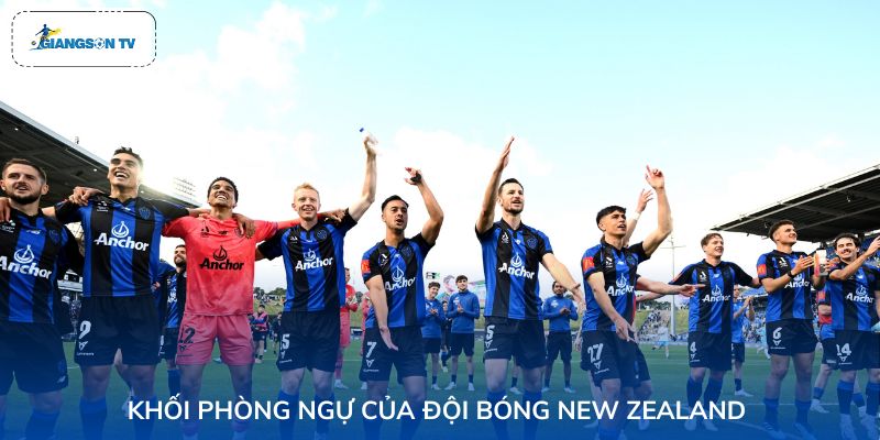Khối phòng ngự của đội bóng New Zealand 
